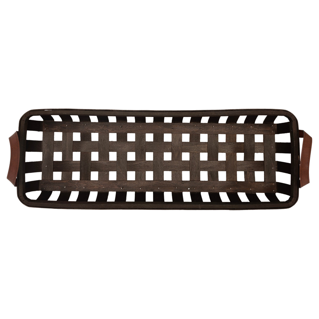 Brown Basketweave Trough (Set of 3)