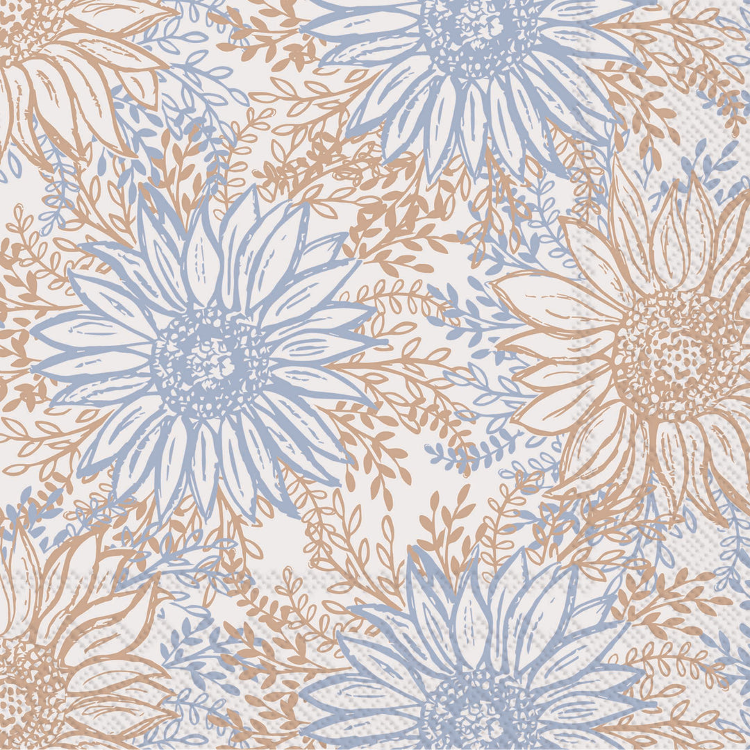 Fall Folk Pattern Cocktail Napkin