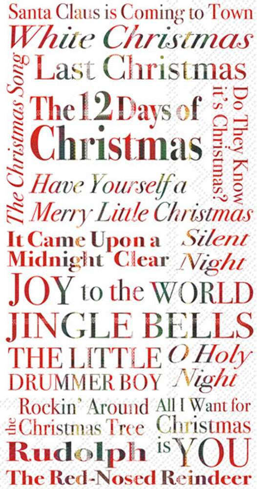 Toalla de invitados con canciones navideñas