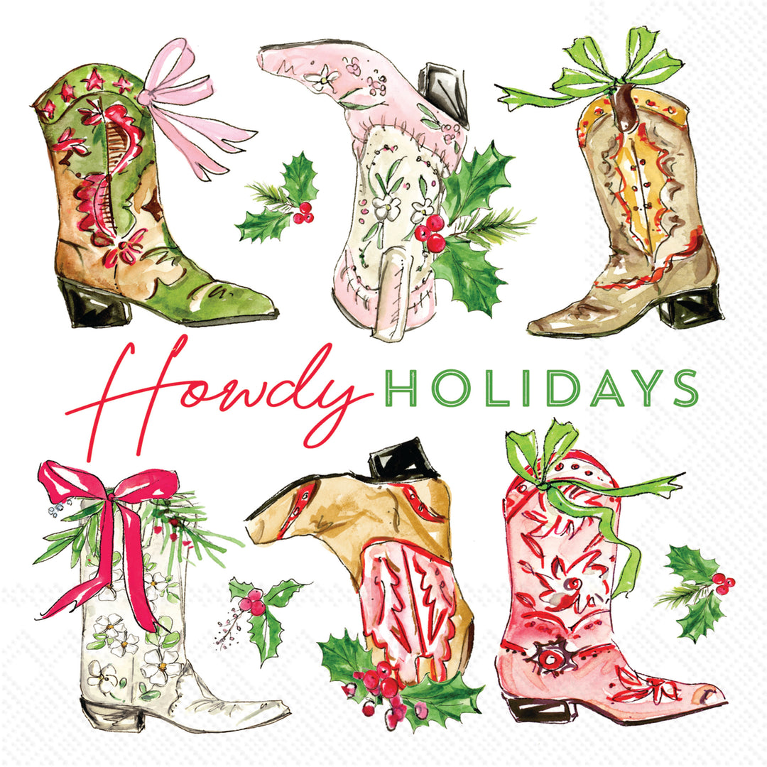 Howdy Holidays Cocktail Napkin