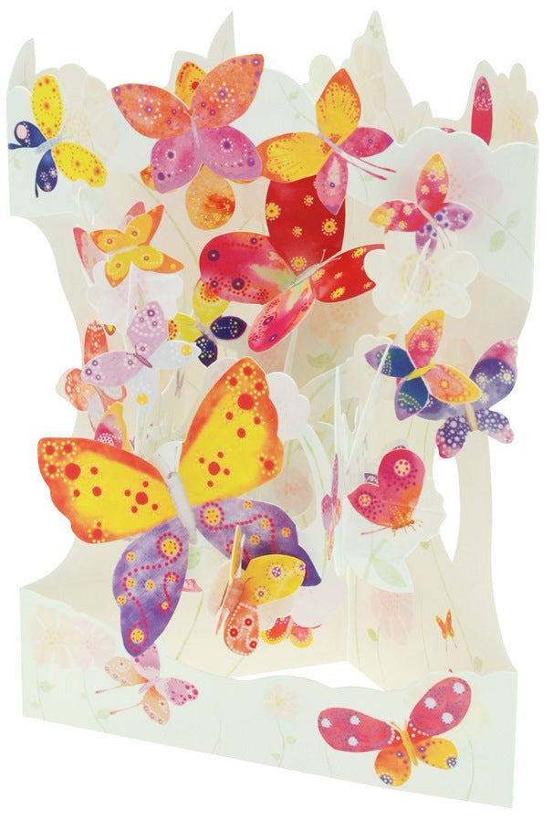 Tarjeta de columpio de nube de mariposa
