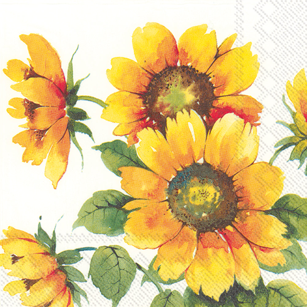 Servilleta de almuerzo con girasoles de colores