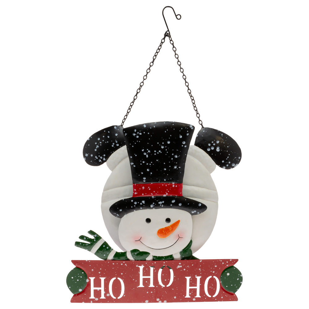 Letrero de muñeco de nieve Ho Ho Ho