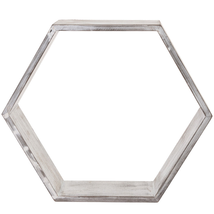 Estantes hexagonales blancos anidados (juego de 3)
