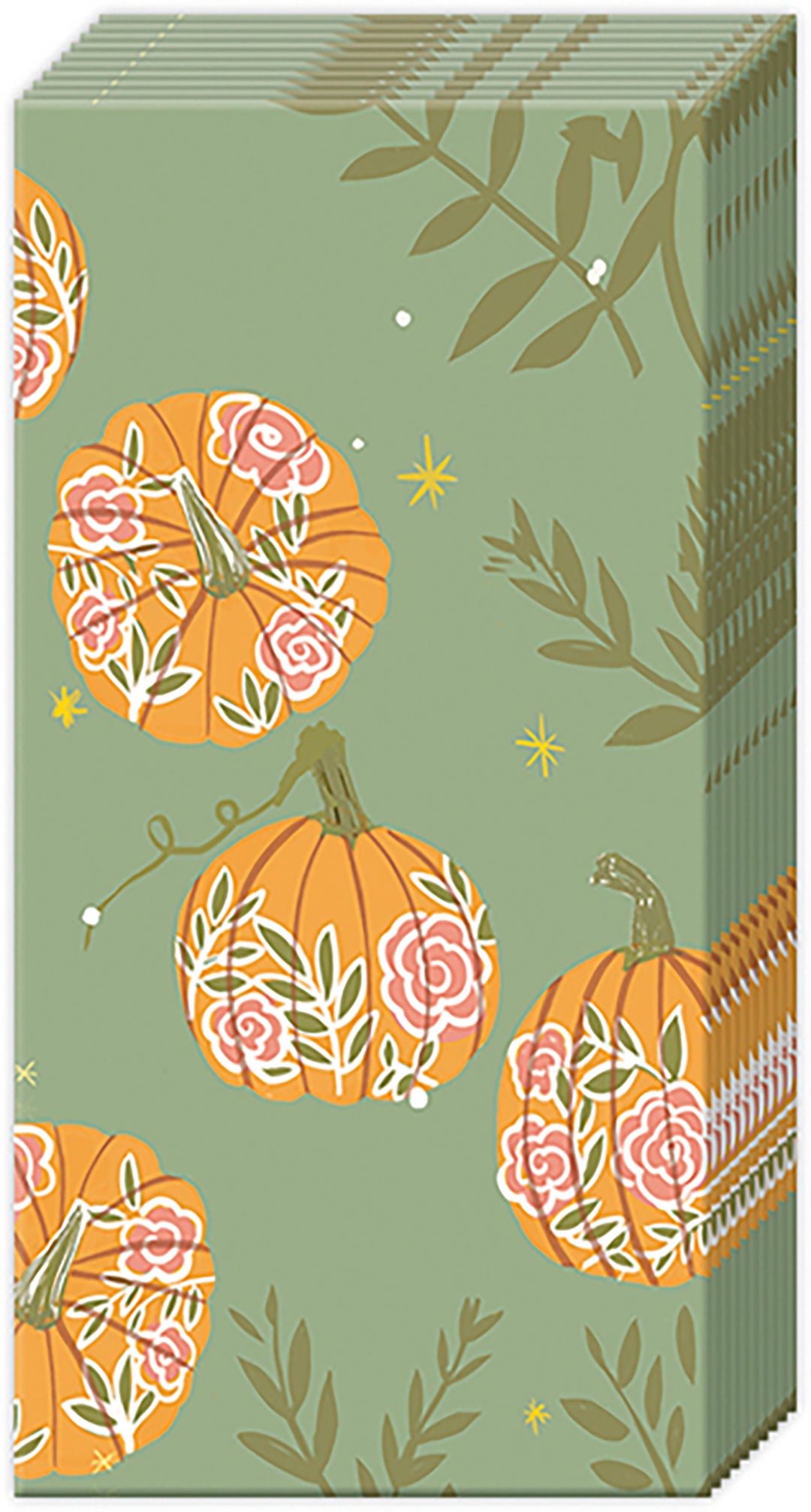 Pañuelo de bolsillo de calabazas con rosas