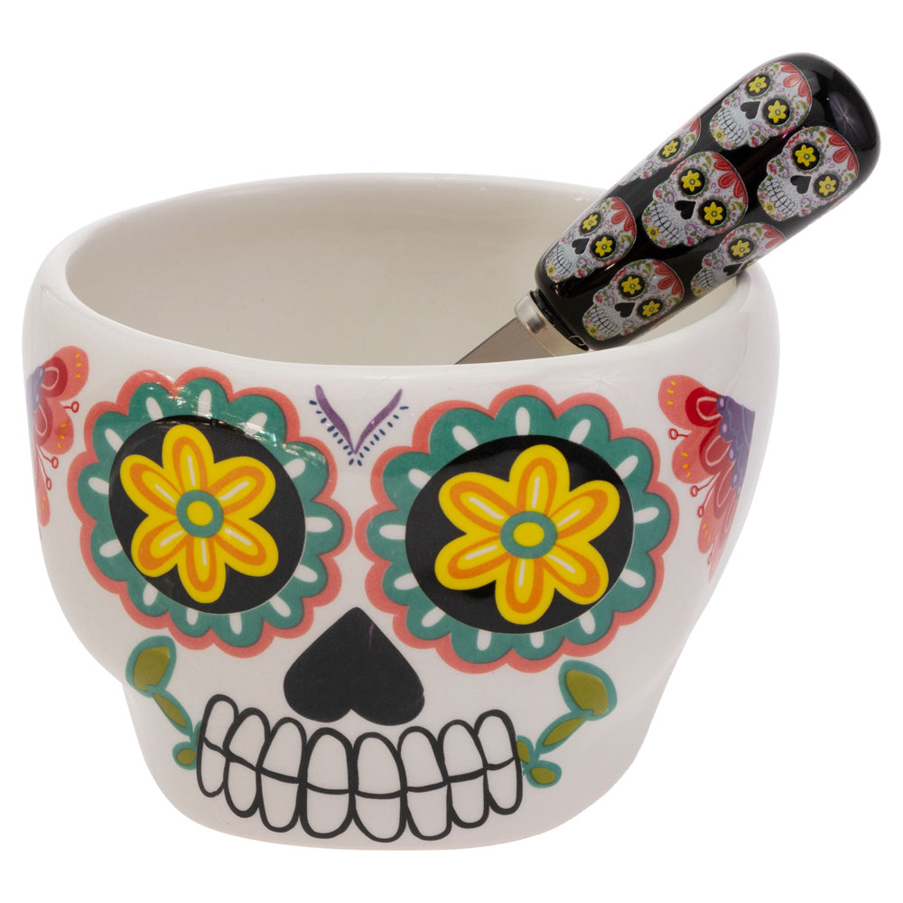 Juego de cuenco y esparcidor de calaveras No Vida Cantina
