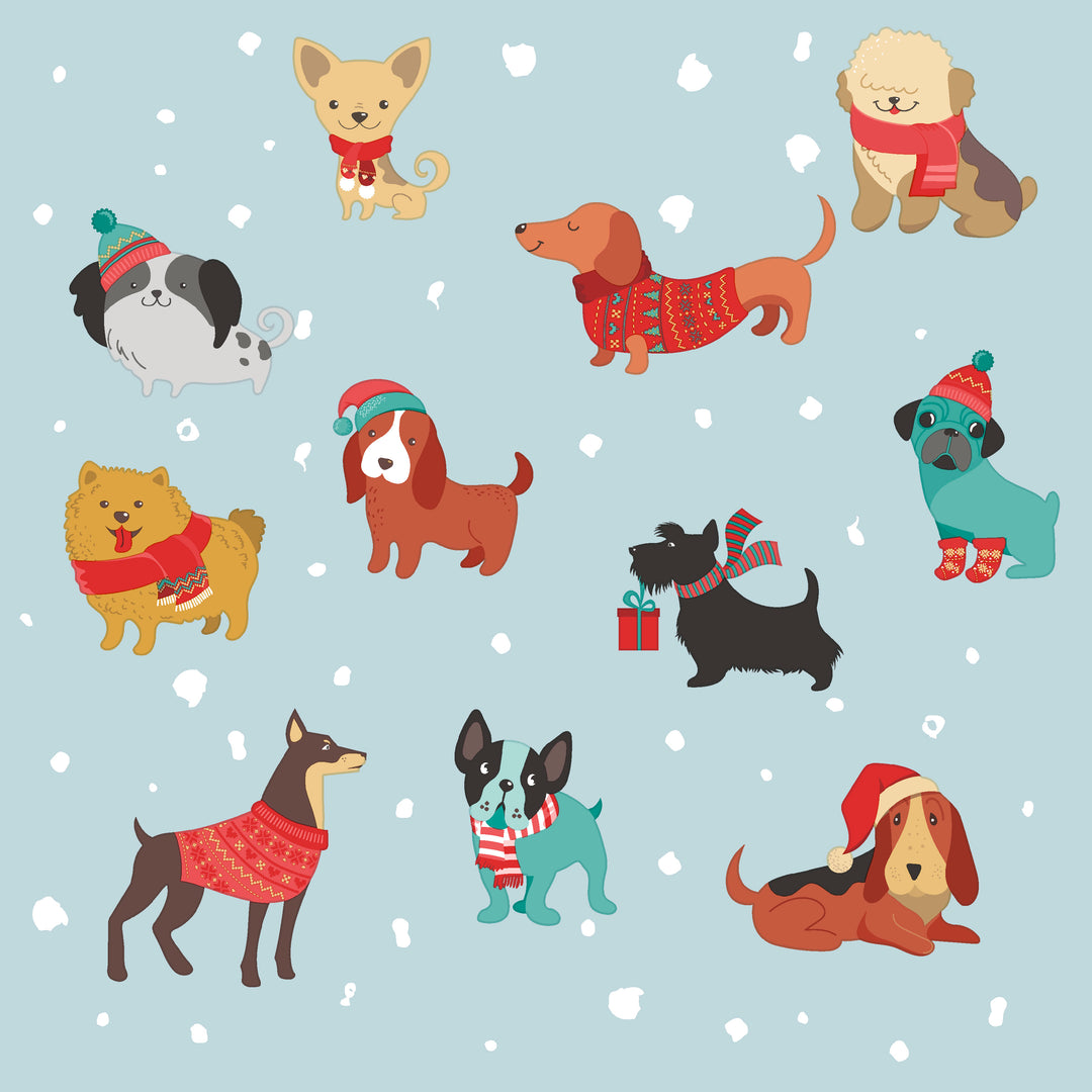 Sweater Dogs Cocktail Napkin