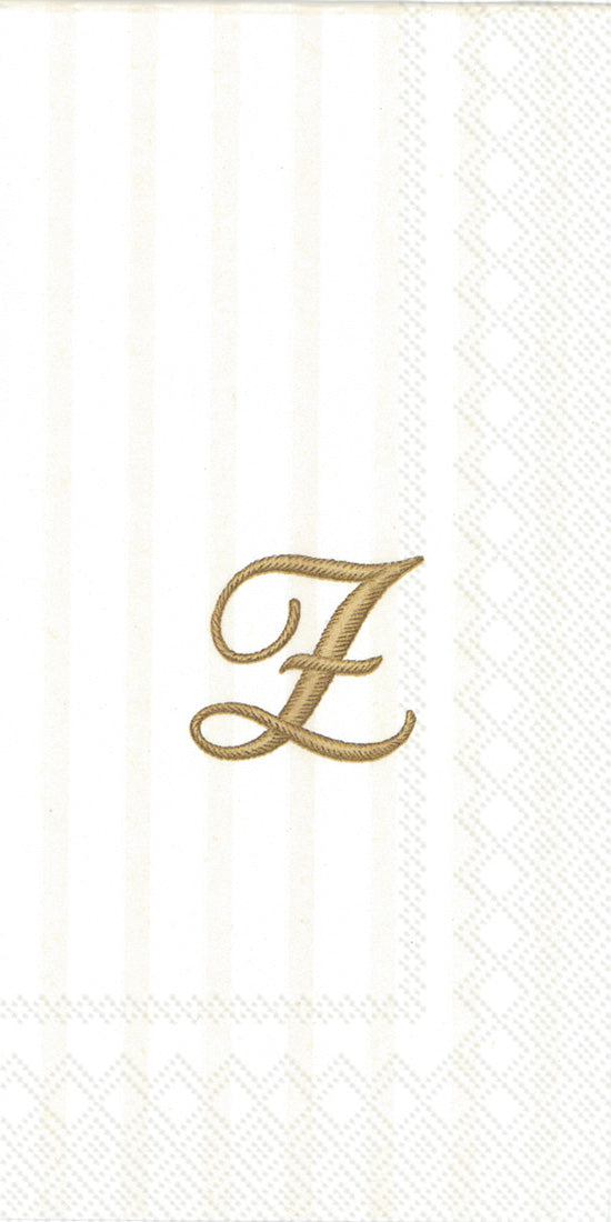 Toalla de invitados Stripes Again Monogram Z Cream