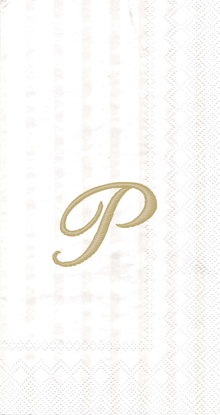 Toalla de invitados Stripes Again Monogram P Cream