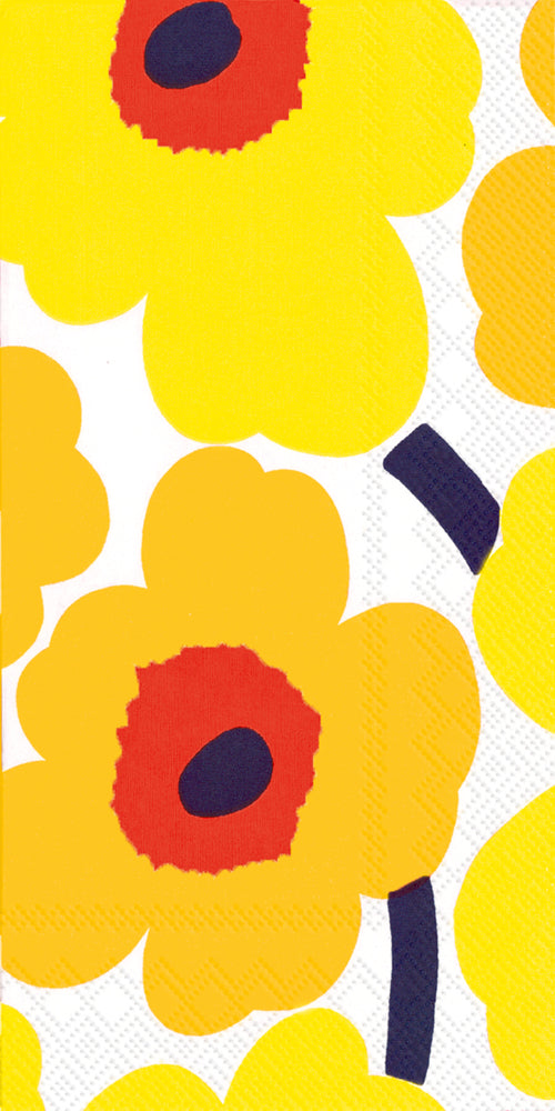 Toalla de invitados Unikko amarillo oscuro