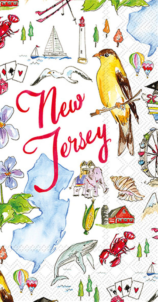 Toalla de invitados de la colección del estado de Nueva Jersey
