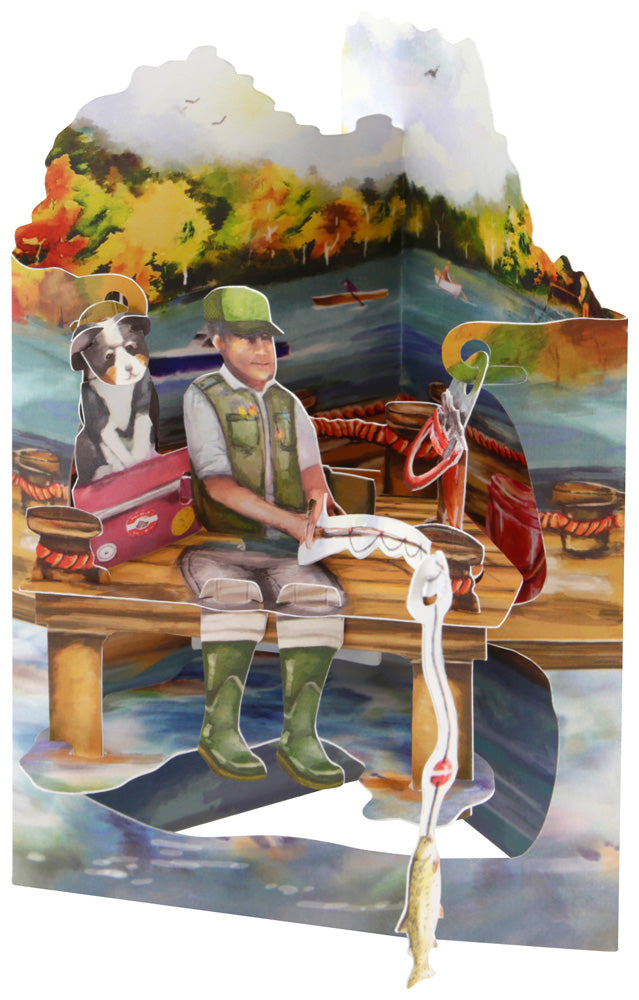 Tarjeta de columpio de pesca