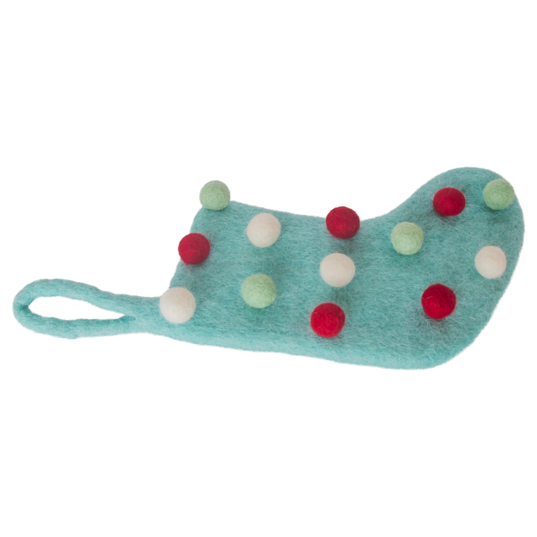 Blue Dotted Mini Stocking
