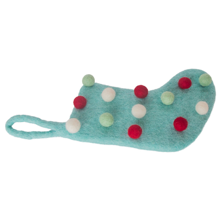 Blue Dotted Mini Stocking