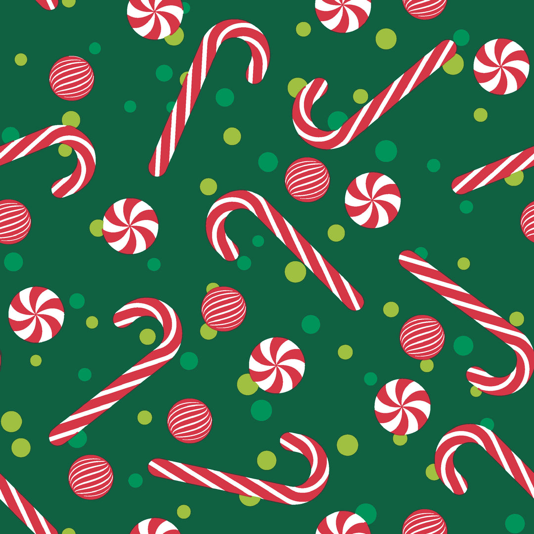 Candy Cane And Peppermints Cocktail Napkin