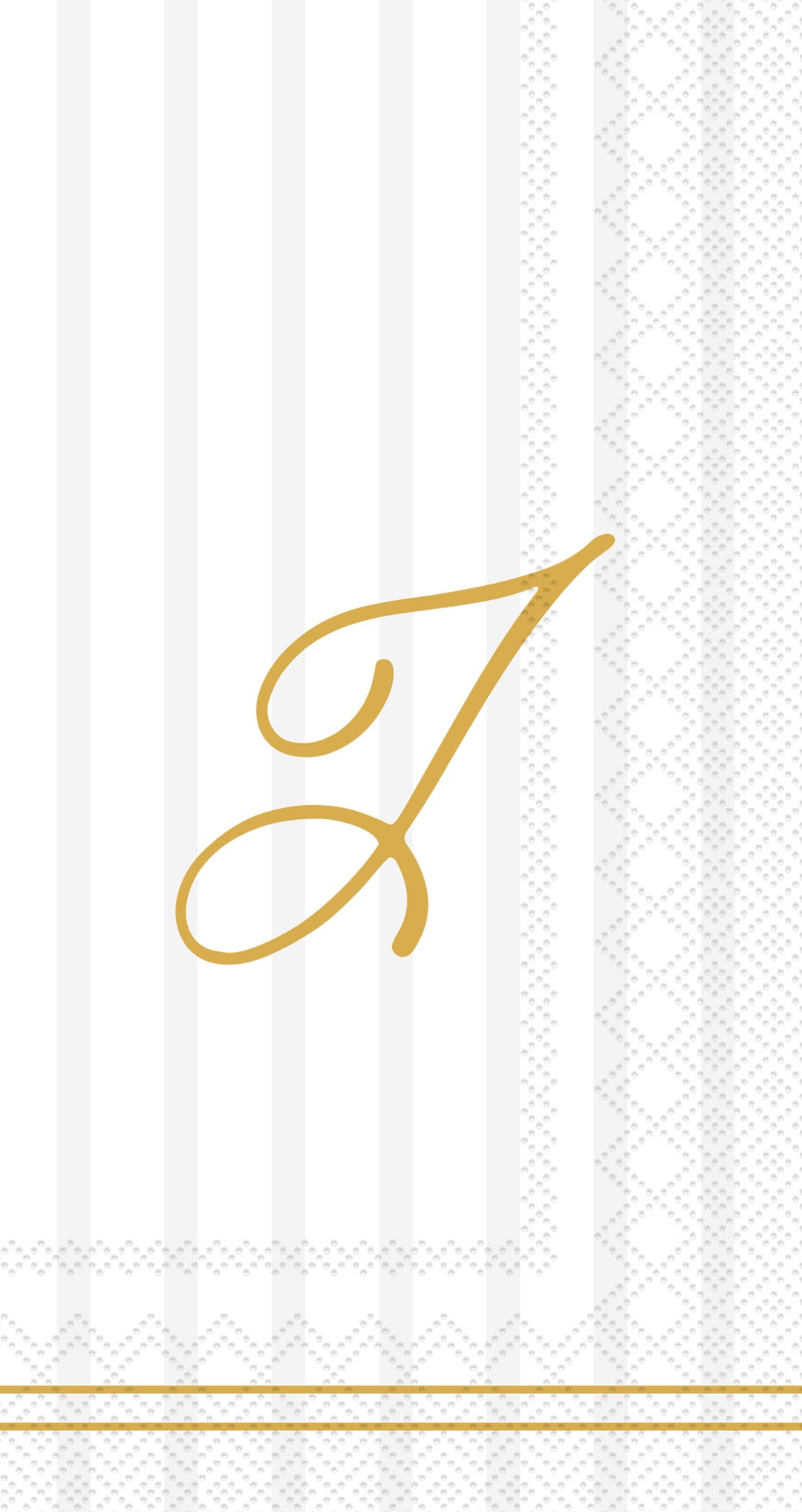 Chic Monogram J Guest Towel cream
