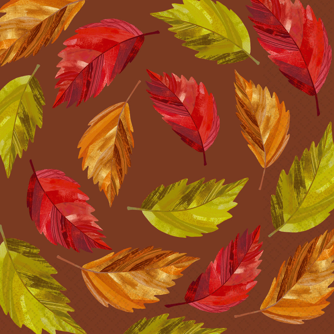 Falling Leaves Swirl Lunch Napkin