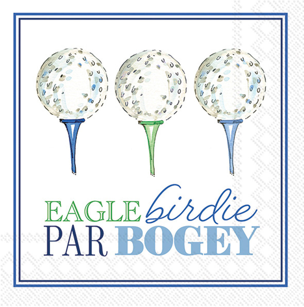 Servilleta de cóctel azul Eagle Birdie Par