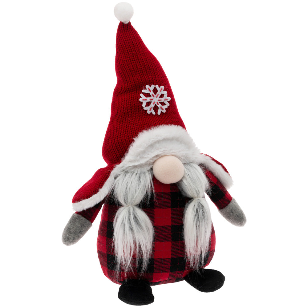 Gnomo con sombrero de trampero de copo de nieve de Isabel