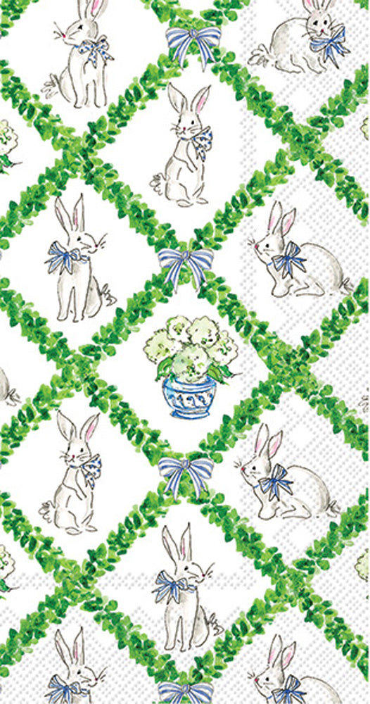 Toalla de invitados con conejitos de Pascua