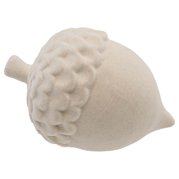 Cream Flocked Acorn