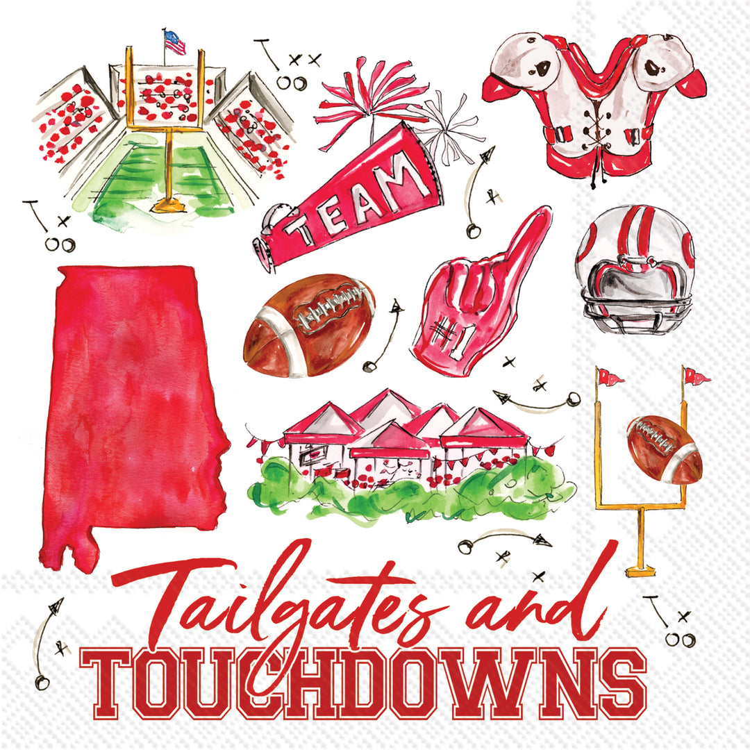 Tuscaloosa AL Pep Rally Cocktail Napkin