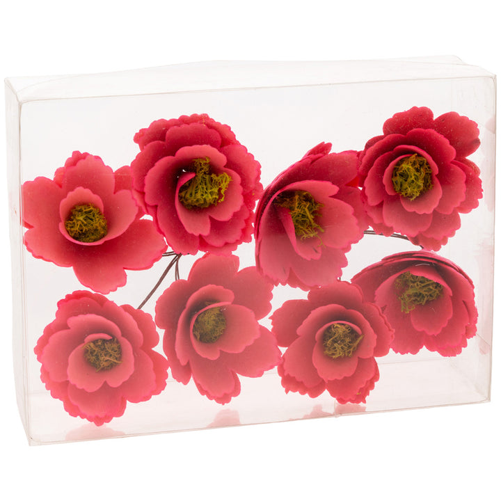 Flores de rizo de madera rosa