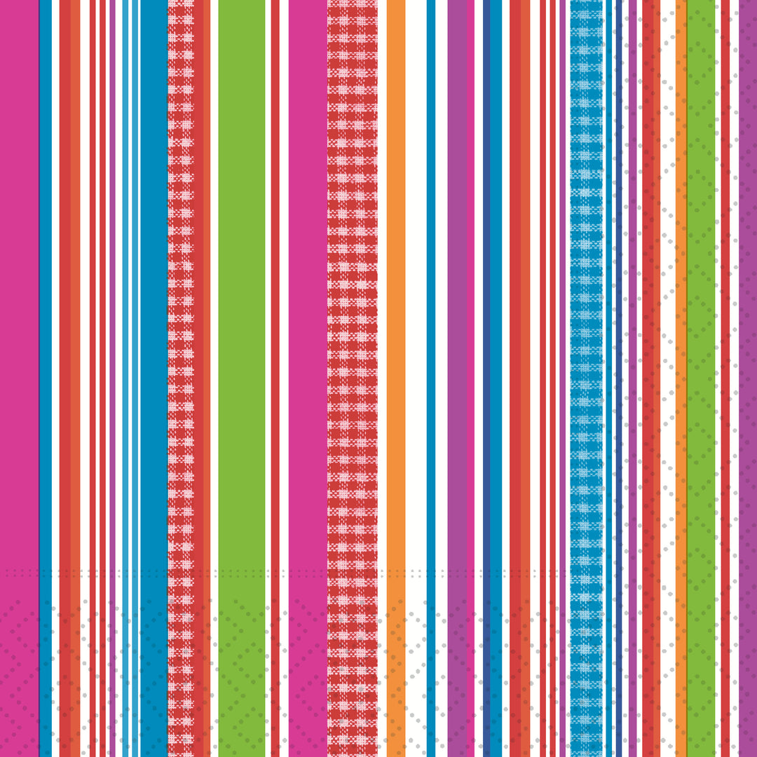 Servilleta de cóctel con rayas de colores