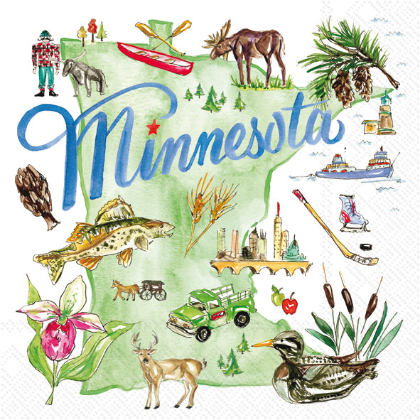 Servilleta de cóctel de la colección del estado de Minnesota