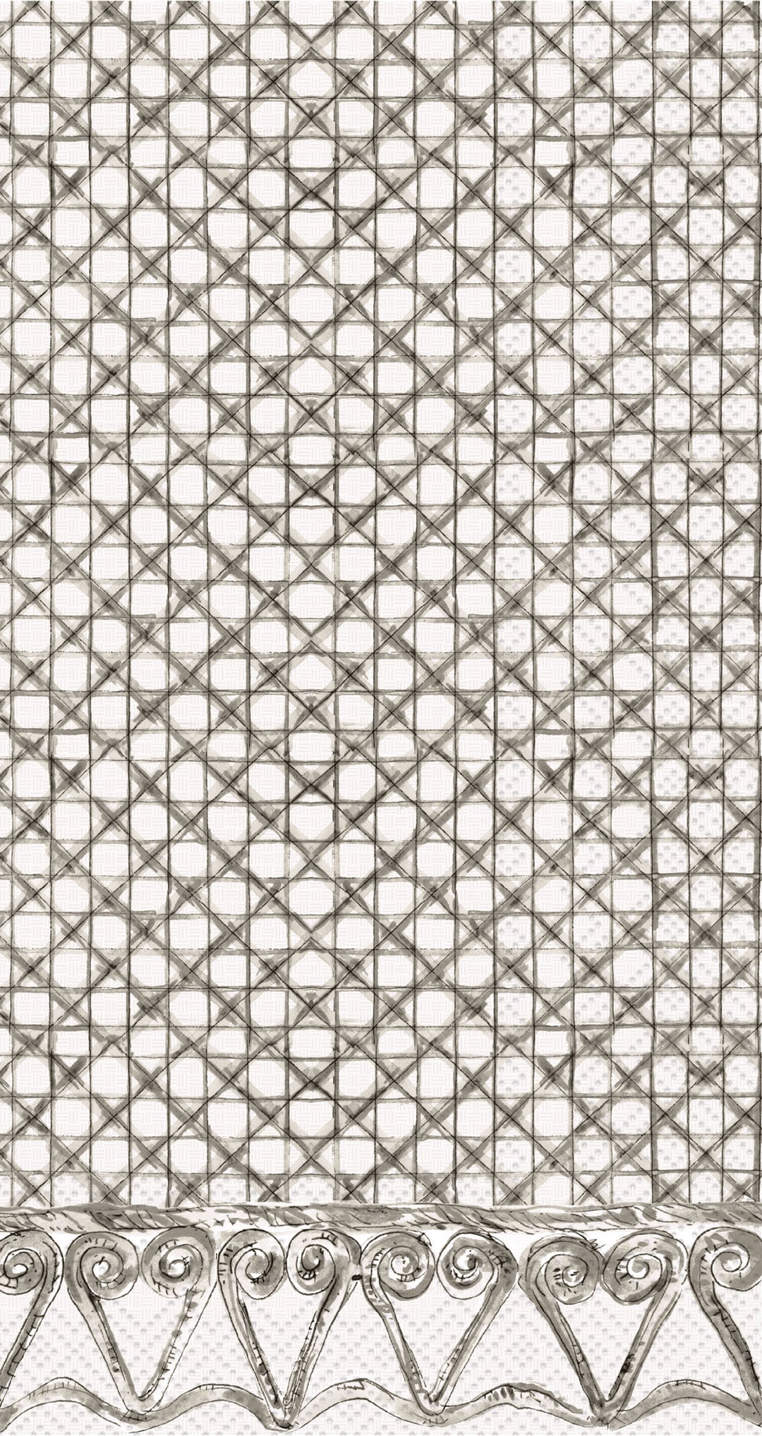 Botanical Cane silver Guest Towel