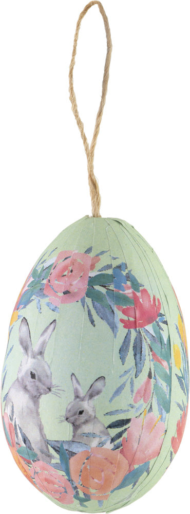 Huevos en bolsa con forma de conejitos florales