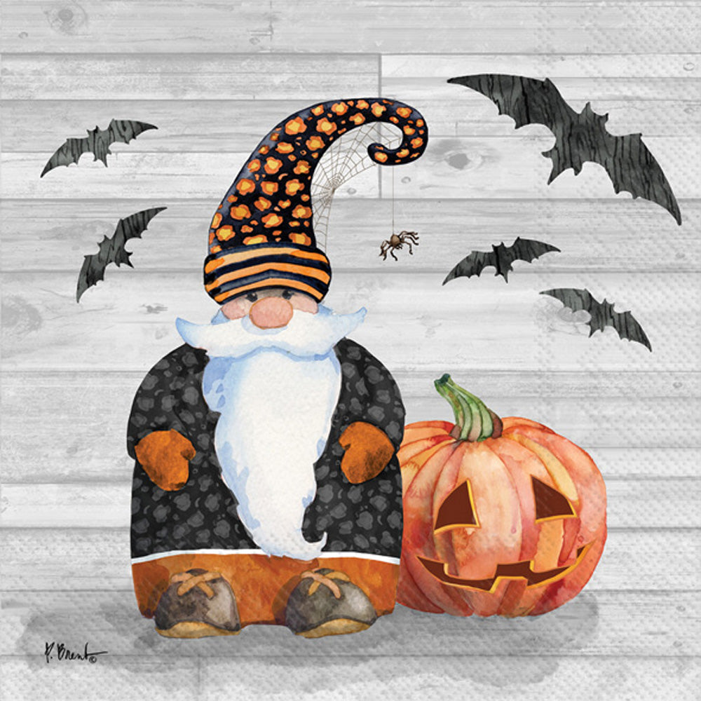 Servilleta de cóctel con forma de gnomo de Halloween