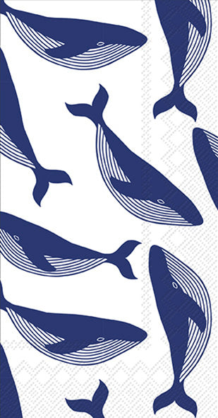 Toalla de invitados de ballenas