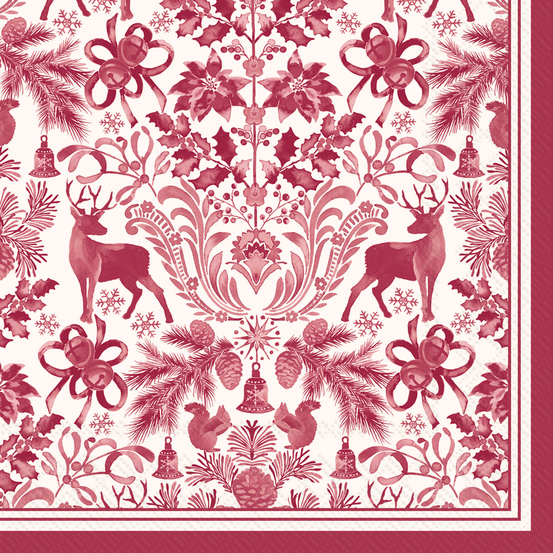Brimsley Red Cocktail Napkin