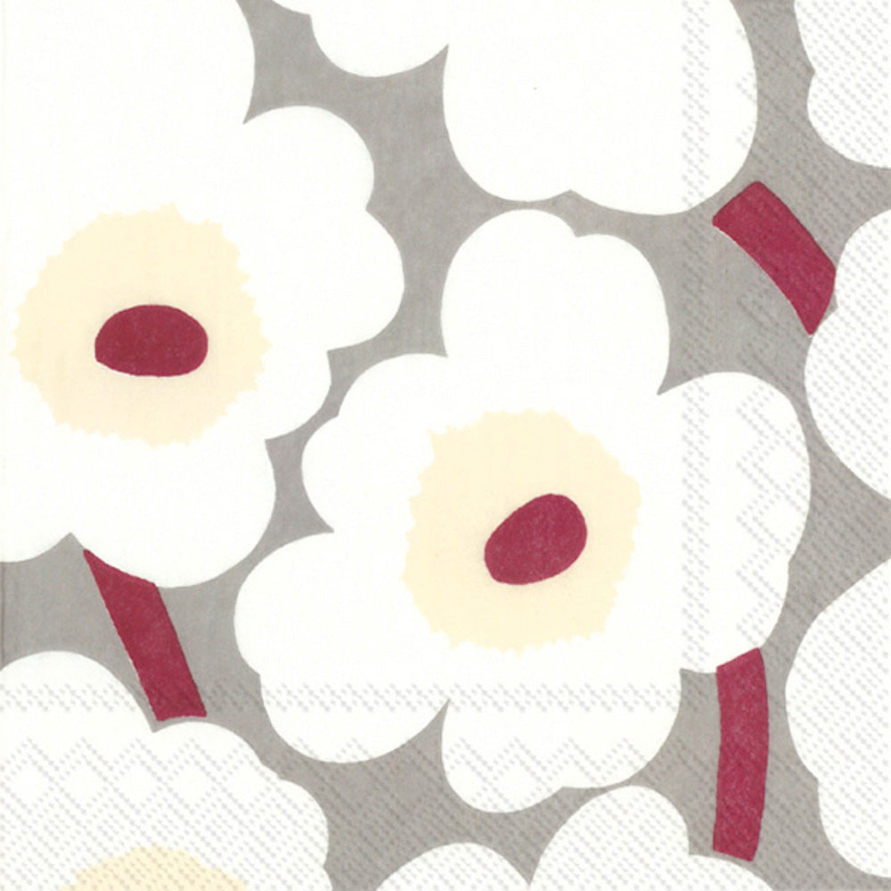 Servilleta de Cóctel Unikko Gris Crema