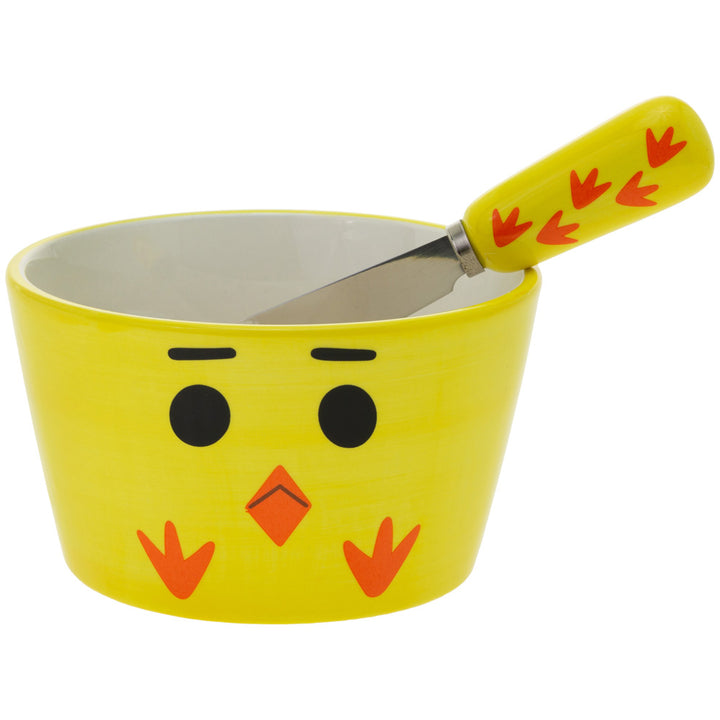 Juego de cuenco y esparcidor Yellow Chick