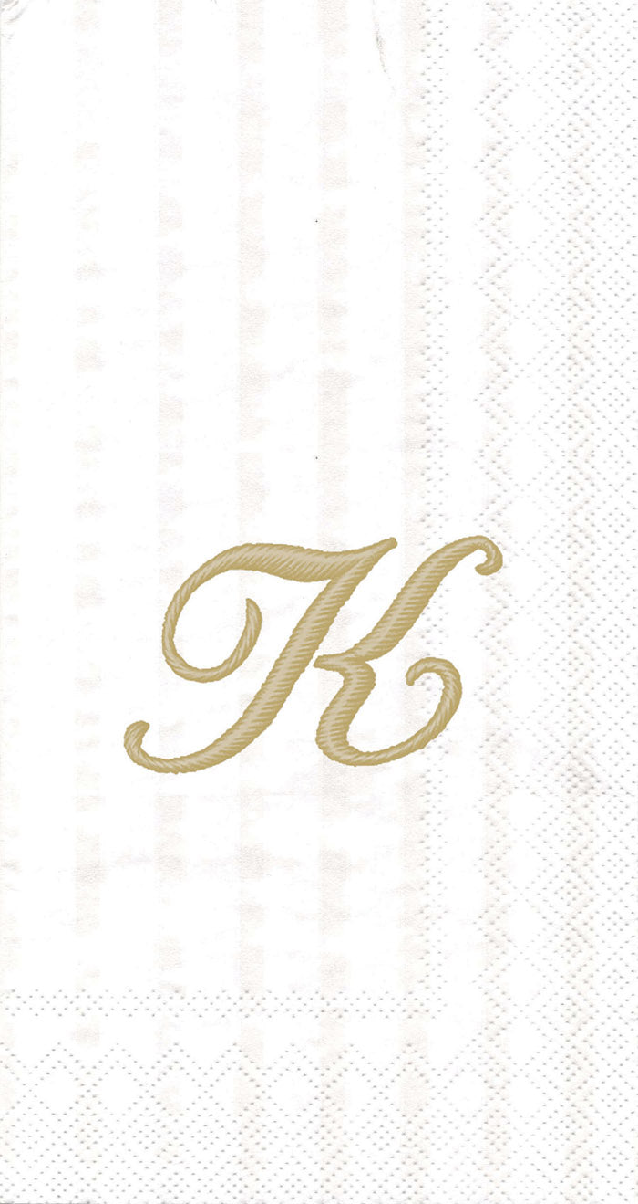 Toalla de invitados Stripes Again Monogram K Cream
