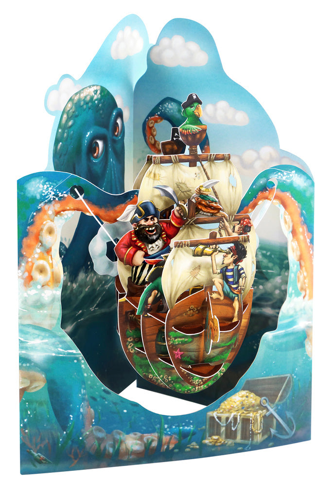 Tarjeta de columpio de barco pirata