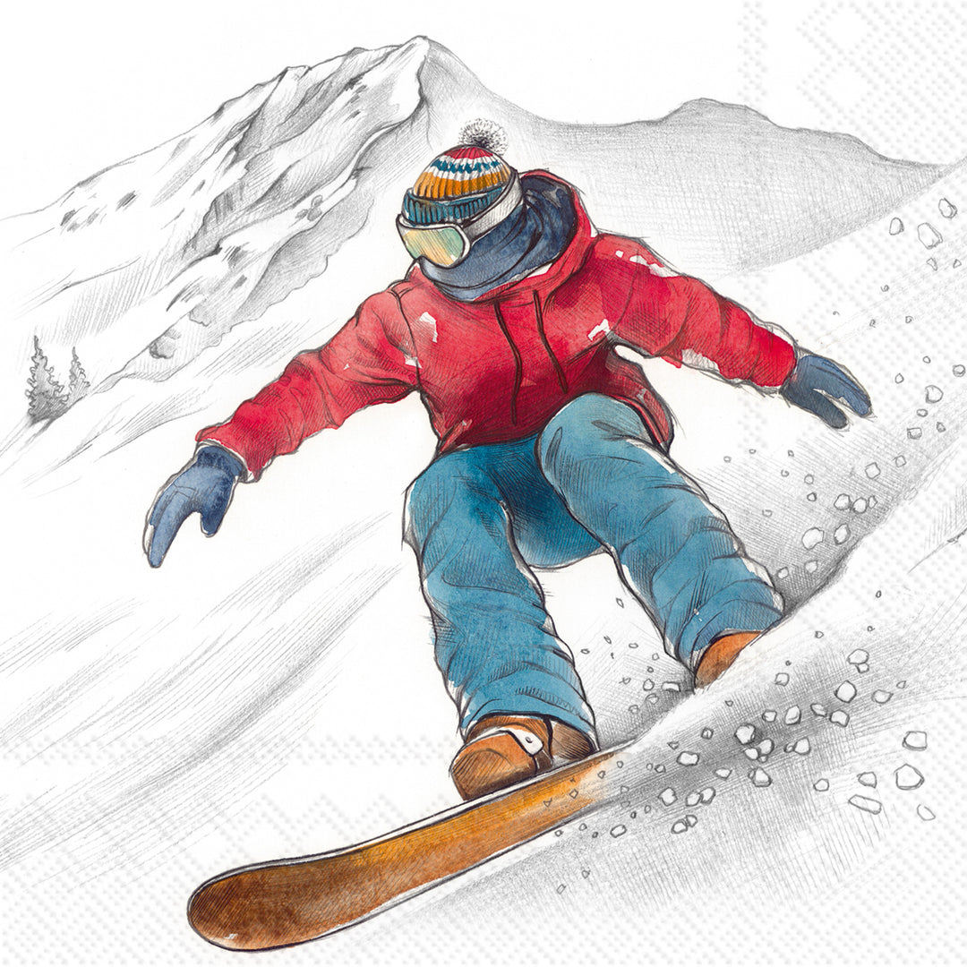 Servilleta de cóctel Black Ski Runs