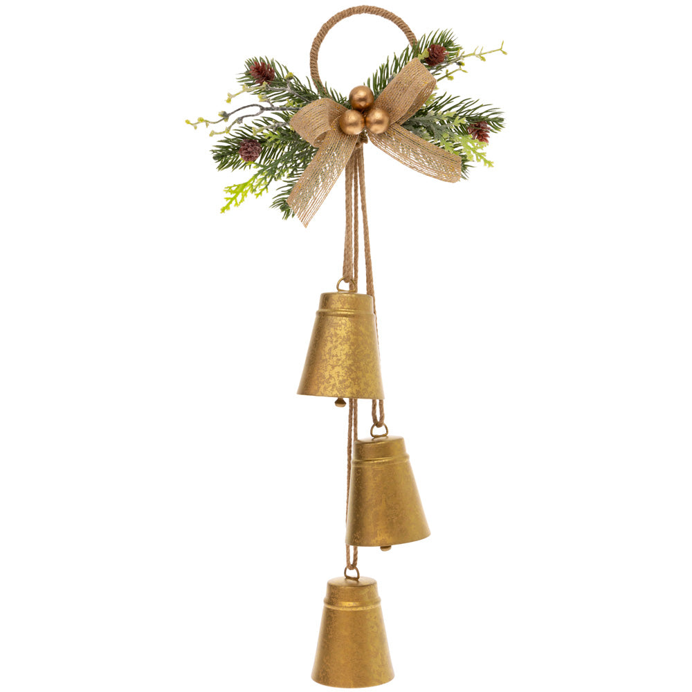 Colgador de puerta con forma de campana de la libertad dorada