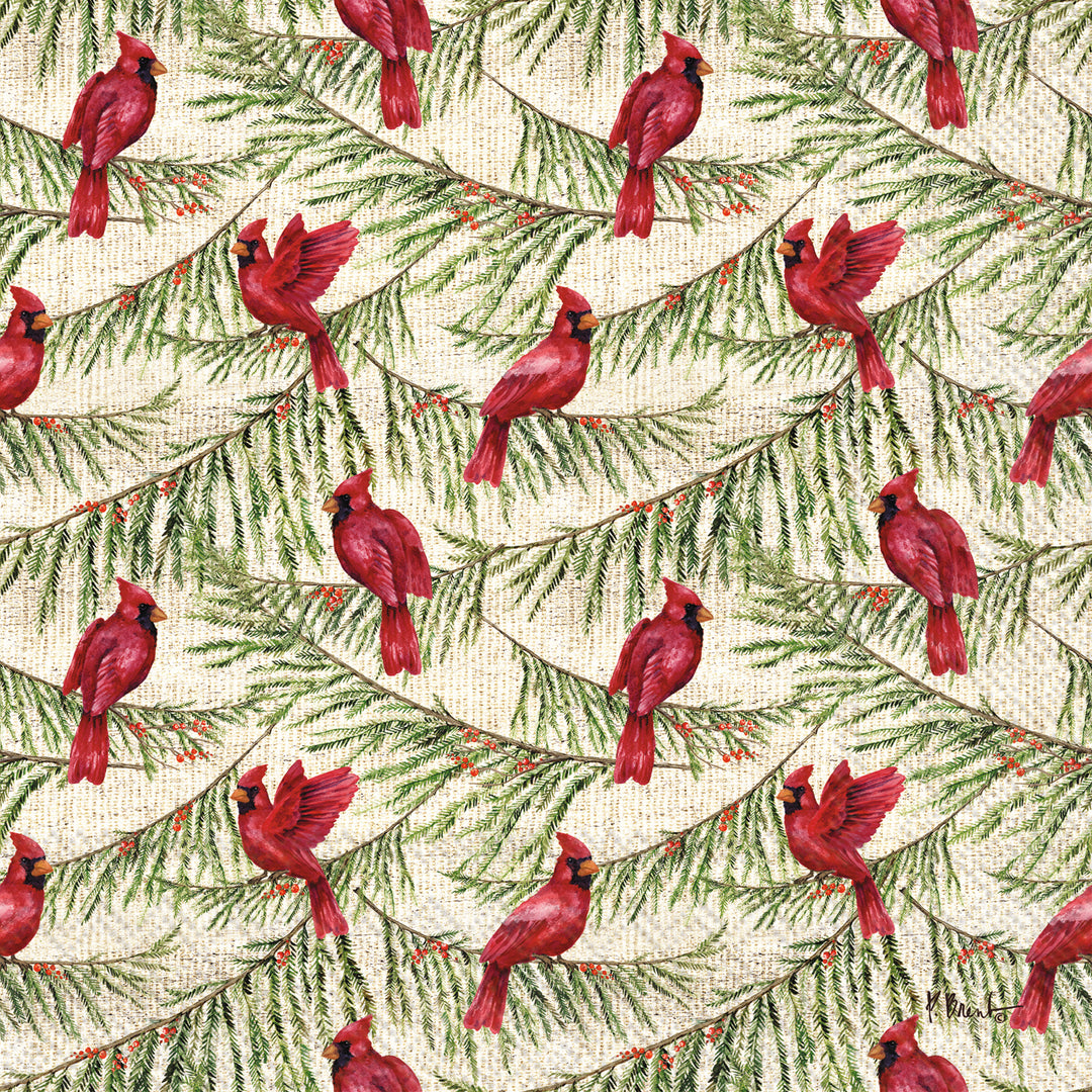 Cardinal Pines Cream Lunch Napkin