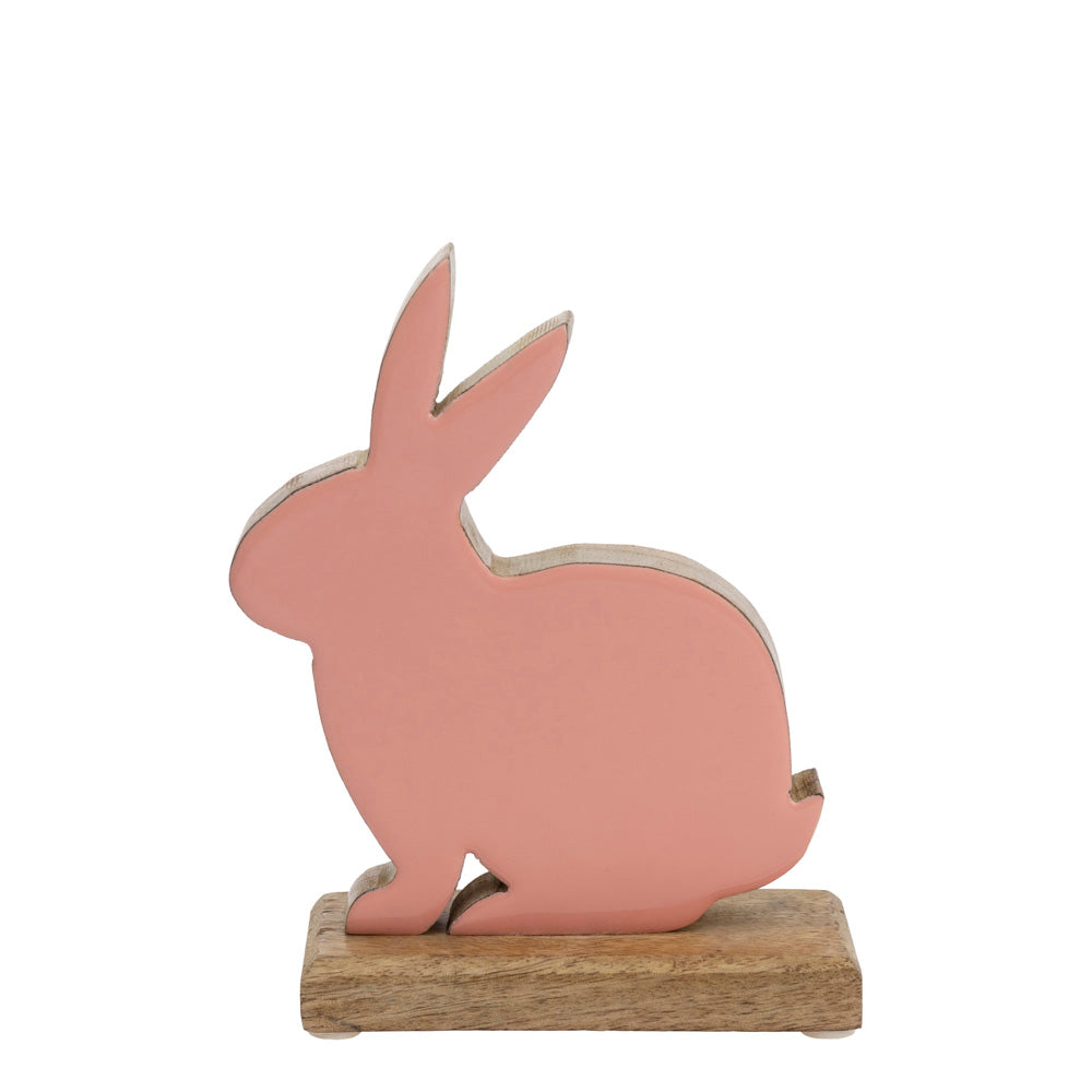 Conejito de madera de coral pequeño
