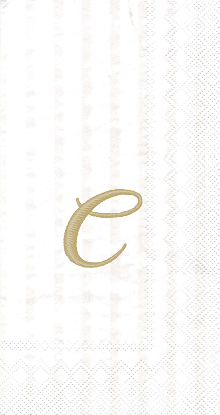 Toalla de invitados Stripes Again Monogram C Cream