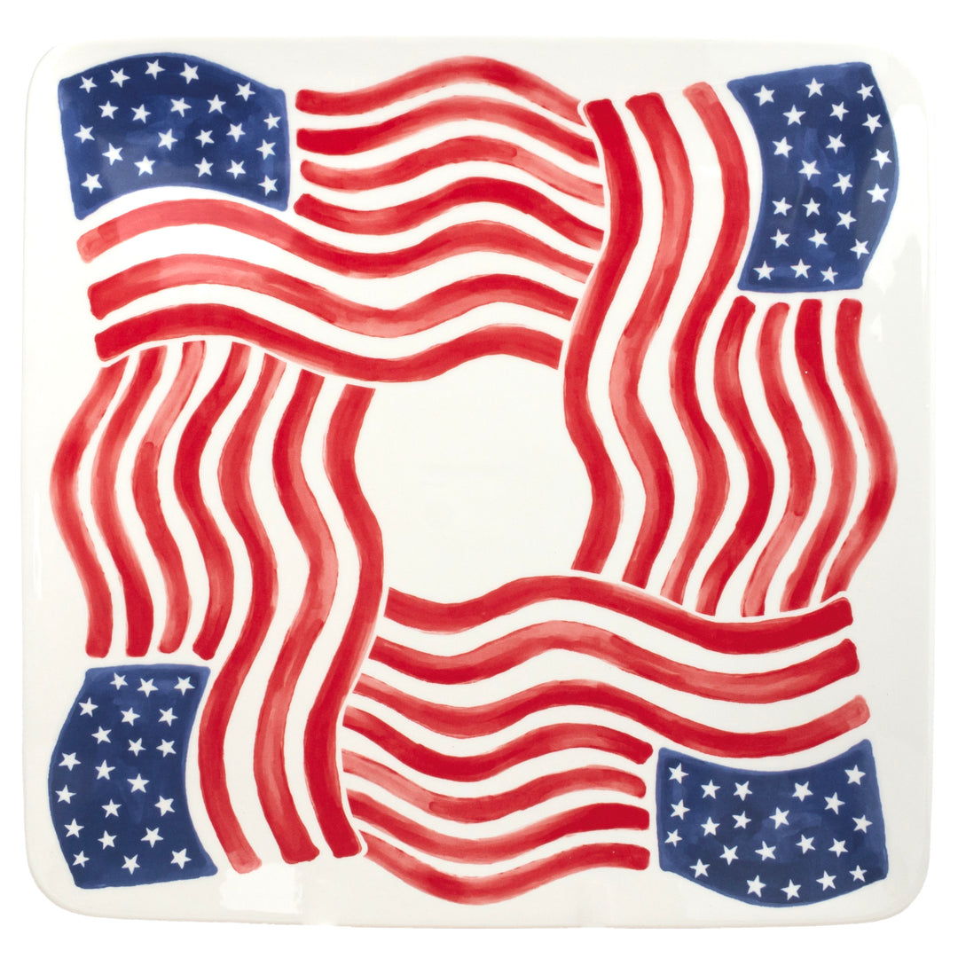 Stars &amp; Stripes Square  Platter