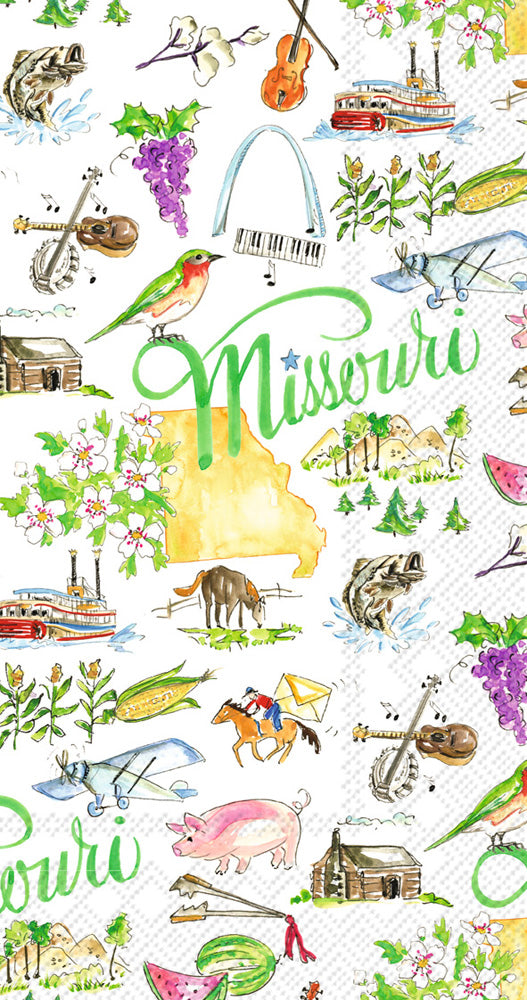 Toalla de invitados de la colección del estado de Missouri