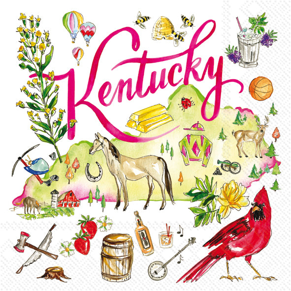 Servilleta de cóctel de la colección del estado de Kentucky