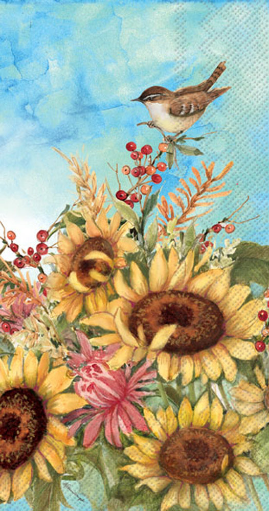 Toalla de invitados con collage de otoño