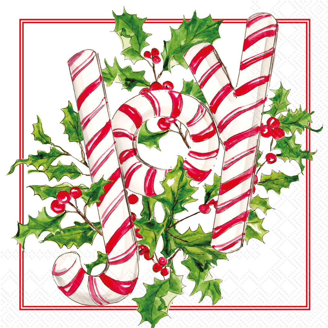 Servilleta de cóctel de caramelos Holly Joy
