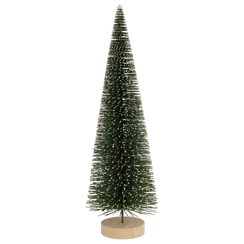 Large Green and White Bottle Brush Tree