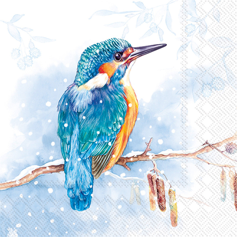 Servilleta de cóctel Kingfisher azul claro
